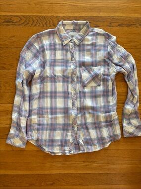 Rails Plaid Button-Down Shirt in White, Blue, and Pink